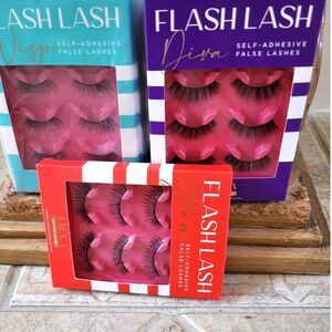 SET OF 3!!! The LWYA Flash Lash is a line of self-adhesive false eyelashes.